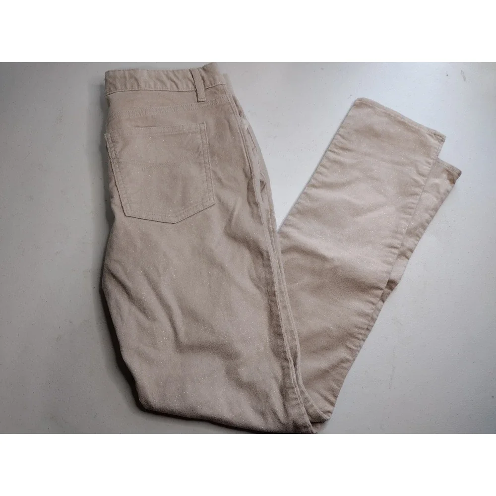 Gap Kids Girls Glitter Skinny Pants Beige Size 18 Regular‎